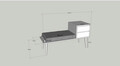 Cuier de perete, Kalune Design, Rino, 120x40x45 cm, PAL, Nuc / Antracit