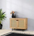 Dulap multifunctional, Kalune Design, Tarsus, 100x77x40 cm, PAL, Stejar / Negru