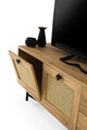 Comoda TV, Kalune Design, Hapsiyas 140, 140x60x40 cm, PAL, Stejar / Negru