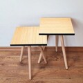 Set masute 2 piese, Hanah Home, 2Shp118, Crem