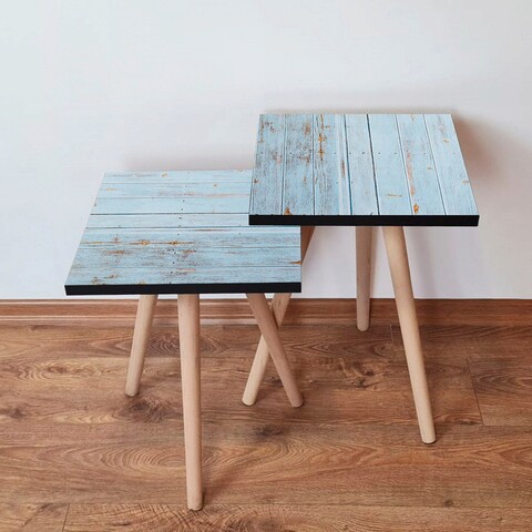Set masute 2 piese, Hanah Home, 2Shp119, Albastru