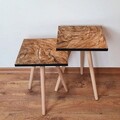 Set masute 2 piese, Hanah Home, 2Shp122, Maro