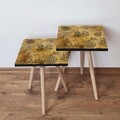 Set masute 2 piese, Leona, 2Shp145, MDF , Camel / Negru