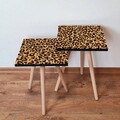 Set masute 2 piese, Leona, 2Shp151, MDF , Camel / Maro / Negru