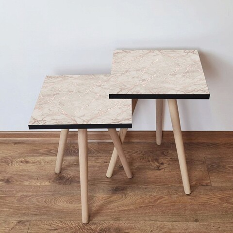 Set masute 2 piese, Leona, 2Shp180, MDF , Bej