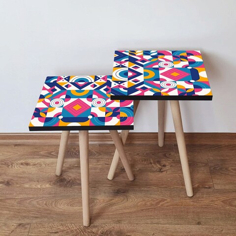 Set masute 2 piese, Hanah Home, 2Shp215, Multicolor