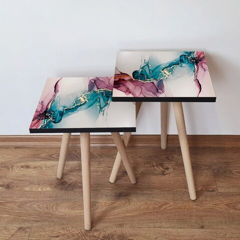 Set masute 2 piese, Leona, 2Shp230, MDF , Multicolor