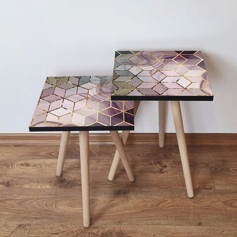 Set masute 2 piese, Leona, 2Shp275, MDF , Multicolor