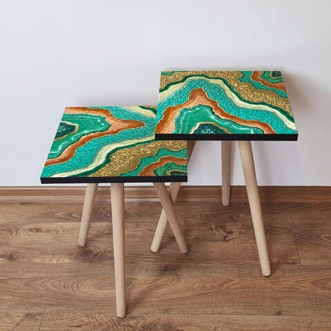 Set masute 2 piese, Leona, 2Shp279, MDF , Multicolor