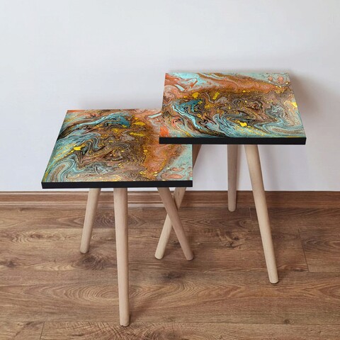 Set masute 2 piese, Leona, 2Shp280, MDF , Multicolor