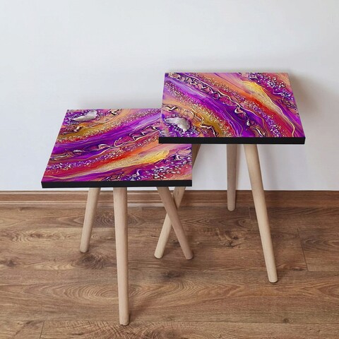 Set masute 2 piese, Leona, 2Shp283, MDF , Multicolor