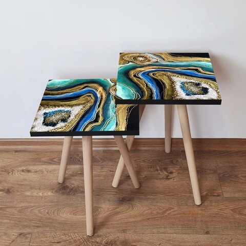 Set masute 2 piese, Leona, 2Shp288, MDF , Multicolor