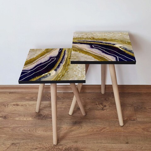 Set masute 2 piese, Leona, 2Shp294, MDF , Multicolor