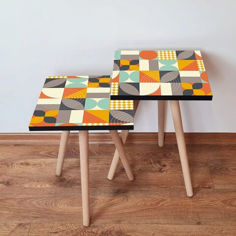 Set masute 2 piese, Hanah Home, 2Shp322, Multicolor