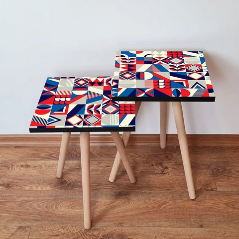 Set masute 2 piese, Hanah Home, 2Shp323, Multicolor