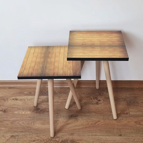 Set masute 2 piese, Hanah Home, 2Shp331, Camel