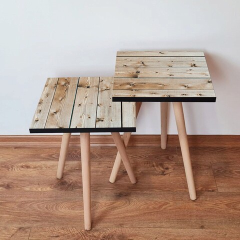 Set masute 2 piese, Hanah Home, 2Shp347, Bej