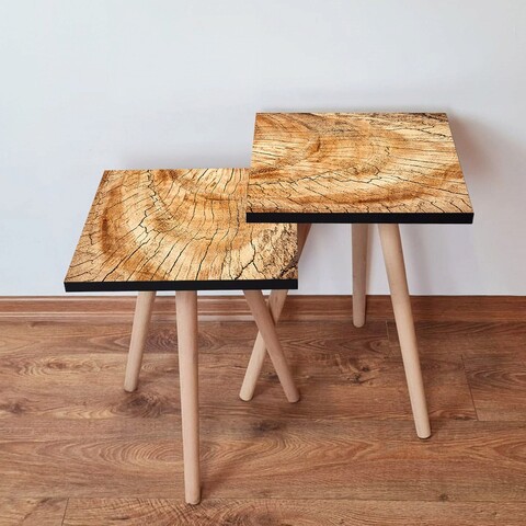 Set masute 2 piese, Leona, 2Shp351, MDF , Camel