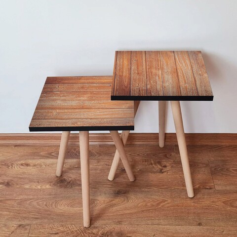 Set masute 2 piese, Leona, 2Shp354, MDF , Maro