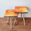 Set masute 2 piese, Leona, 2Shp359, MDF , Portocaliu / Galben