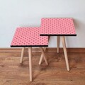 Set masute 2 piese, Leona, 2Shp369, MDF , Roz/Maro