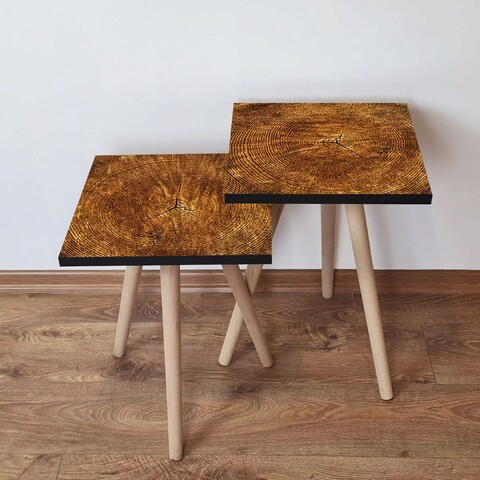 Set masute 2 piese, Leona, 2Shp379, MDF , Maro