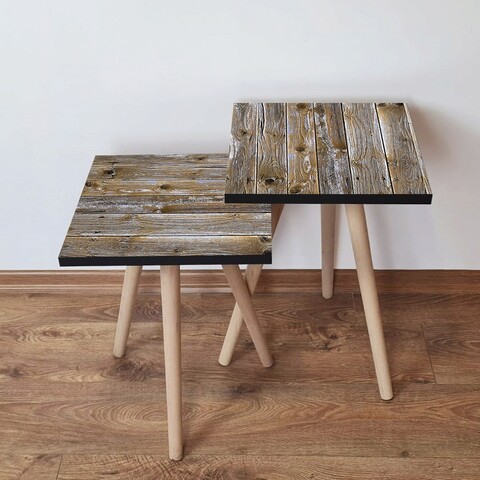 Set masute 2 piese, Leona, 2Shp381, MDF , Maro