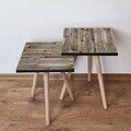 Set masute 2 piese, Leona, 2Shp381, MDF , Maro