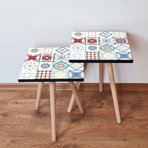 Set masute 2 piese, Hanah Home, 2Shp398, Multicolor