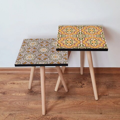 Set masute 2 piese, Hanah Home, 2Shp410, Multicolor