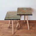 Set masute 2 piese, Leona, 2Shp426, MDF , Verde/Maro
