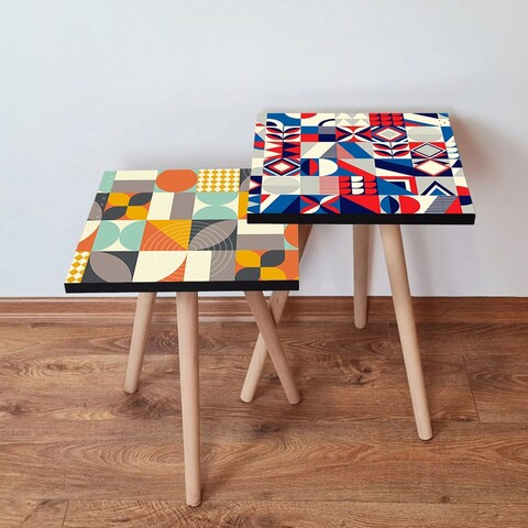 Set masute 2 piese, Hanah Home, 2Shp452, Multicolor