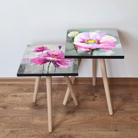 Set masute 2 piese, Hanah Home, 2Shp459, Multicolor