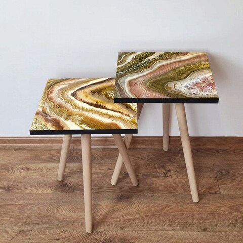 Set masute 2 piese, Hanah Home, 2Shp460, Multicolor