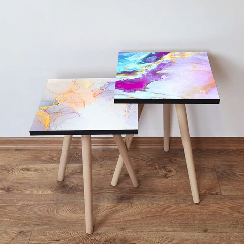 Set masute 2 piese, Hanah Home, 2Shp470, Multicolor