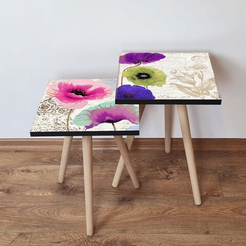 Set masute 2 piese, Hanah Home, 2Shp489, Multicolor