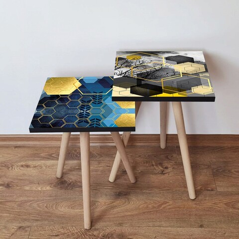 Set masute 2 piese, Leona, 2Shp495, MDF , Multicolor