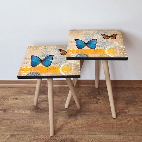 Set masute 2 piese, Hanah Home, 2Shp58, Multicolor