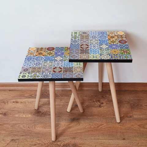 Set masute 2 piese, Leona, 2Shp59, MDF , Multicolor