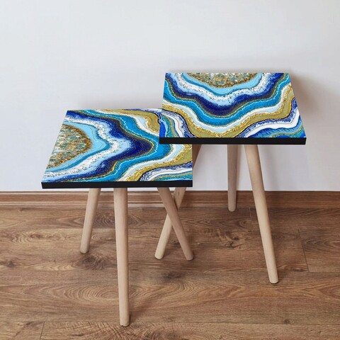 Set masute 2 piese, Leona, 2Shp72, MDF , Multicolor