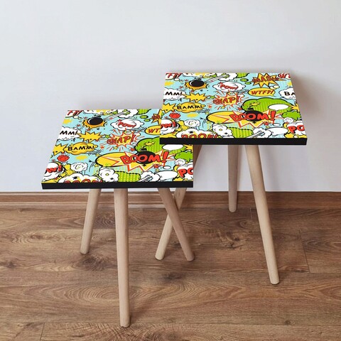 Set masute 2 piese, Leona, 2Shp9, MDF , Multicolor