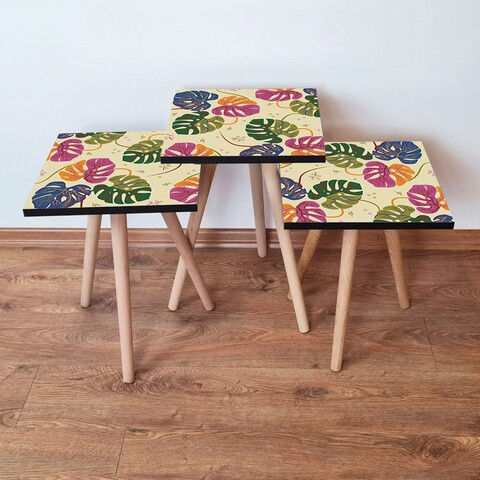 Set masute 3 piese, Hanah Home, 3Shp139, Multicolor