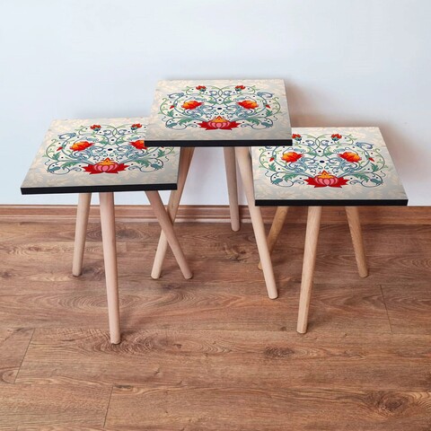 Set masute 3 piese, Hanah Home, 3Shp144, Multicolor