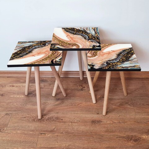 Set masute 3 piese, Leona, 3Shp147, MDF , Multicolor