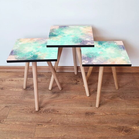 Set masute 3 piese, Hanah Home, 3Shp15, Multicolor