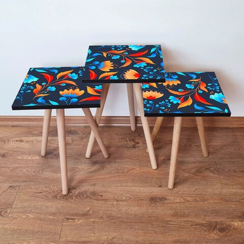 Set masute 3 piese, Hanah Home, 3Shp166, Multicolor