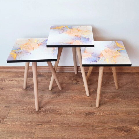 Set masute 3 piese, Hanah Home, 3Shp176, Multicolor