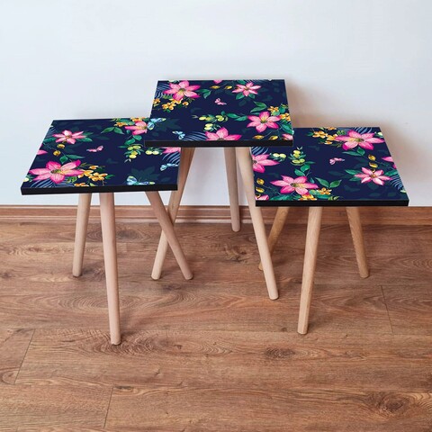 Set masute 3 piese, Hanah Home, 3Shp189, Multicolor