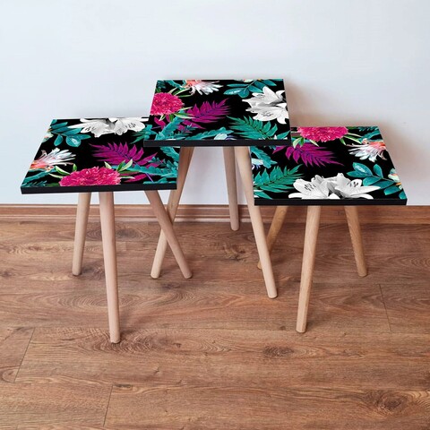 Set masute 3 piese, Hanah Home, 3Shp190, Multicolor