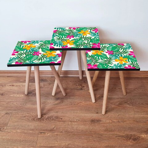 Set masute 3 piese, Hanah Home, 3Shp206, Multicolor